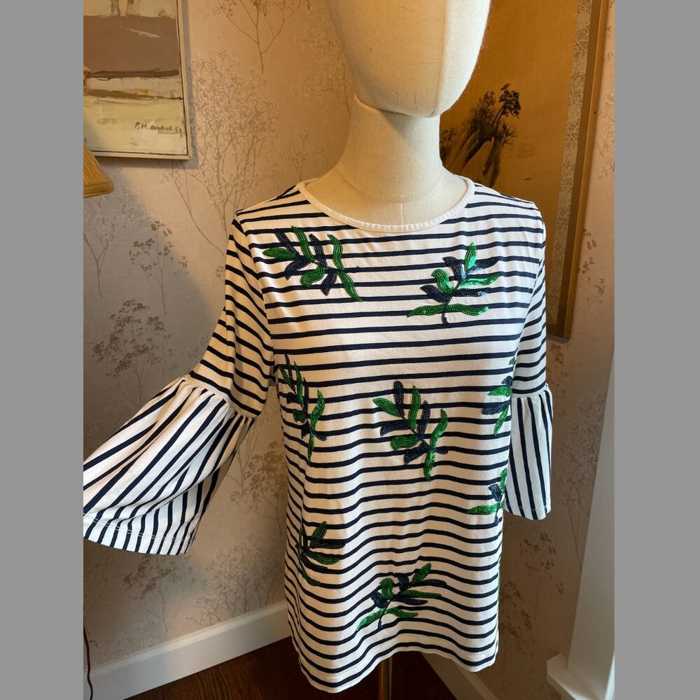 Paul Kehl embellished striped top